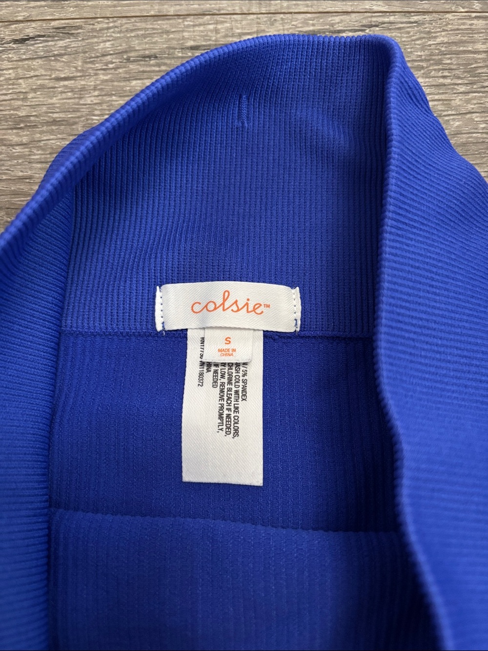 Blue Ribbed Active Short Set - Picture 2 of 3
